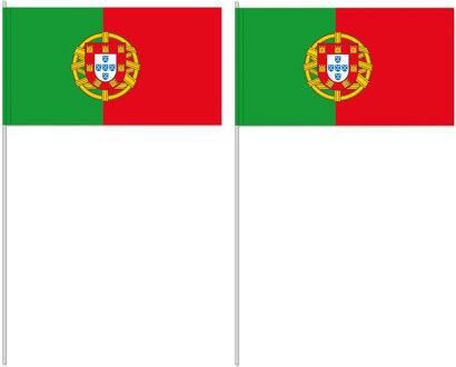 10 zwaaivlaggetjes Portugal 12 x 24 cm