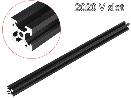 100-1000mm Black 2020 V-Slot Aluminum Profile Extrusion Frame For CNC Laser Engraving Machine Woodworking DIY