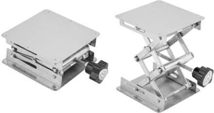 100*100Mm Rvs Lifting Platform Lift Tafel Houtbewerking Graveren Lab Lifting Stand Rack Laboratorium Platform Houder