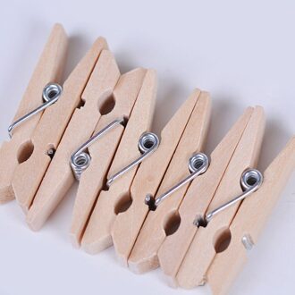 100/10Pcs Mini 25Mm Mini Natuurlijke Houten Clips Voor Foto Clips Wasknijper Craft Decoratie Clips Pinnen 100stk