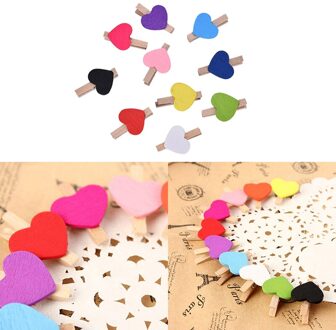 100/10Pcs Mini 25Mm Mini Natuurlijke Houten Clips Voor Foto Clips Wasknijper Craft Decoratie Clips Pinnen 10stk willekeurig