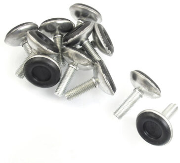 100% 11 Pcs Schroef Op Type Meubels Glide Stelpoot Richter 8Mm X 28Mm X 35Mm