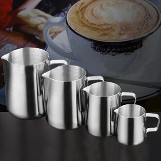 100/150/200/350/600/100Ml Rvs Cup Opschuimen Werper Bloem Cappuccino melk Mokken Melkopschuimer Latte Coffeeware 100ml 350ml