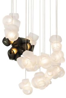 100.16 Random Hanglamp - Transparant met grijs - Rechthoekige plafondkap