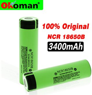 100% 18650 Batterij 3400Mah 3.7V Lithium Batterij Voor NCR18650B 3400Mah Geschikt Voor Zaklamp Batterij 10stk
