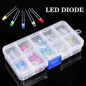 100/200/300 3mm/5mm LED Diode 5 mm Assorted Kit White Green Red Blue Yellow DIY Light Emitting Diode