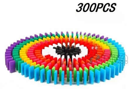 100/200/300/500Pcs Kinderen Kleur Sorteren Regenboog Houten Domino Blokken Kits Heldere Domino Spelletjes Educatief speelgoed Voor Kid 300stk