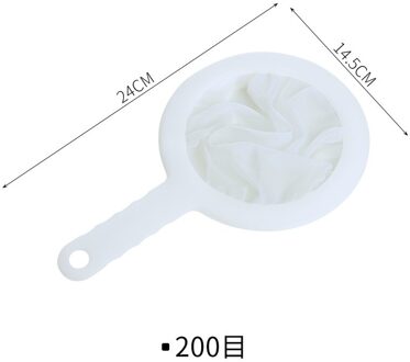 100/200/400 Mesh Keuken Ultra-Fijne Zeef Keuken Nylon Mesh Filter Lepel Voor Geschikt Voor Sojamelk koffie Melk Yoghurt 200 mesh