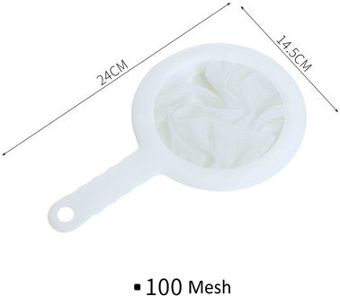 100/200/400 Uniform Mesh Ultra-Fijne Zeef Nylon Mesh Filter Lepel Vergiet Tool Anti-Slip Handvat Met gat Voor Sojamelk stijl 1