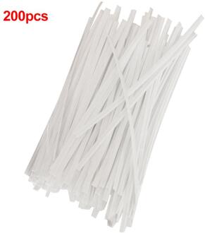 100/200/500 Pcs Pe Plastic Neus Draad Bar Voor Diy Masker Met Gegalvaniseerd Ijzer Single-Core binnen, masker Maken Accessoires Wit 3 Mm 200stk