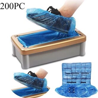 100/200 Pcs Schoenen Cover Case Wegwerp Plastic Stofdicht Overschoenen Wegwerp Waterdichte Schoen Cover Pouch # YL5 B