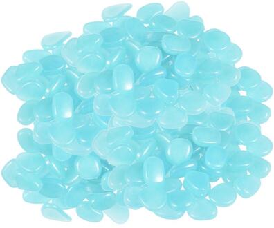 100/200 Pcs Tuin Gloeiende Pebble Aquarium Water Tank Lichtgevende Steen Tuin Loopbruggen Gazon Path Patio Yard Decor Lichtgevende pebbles donker blauw 100stk