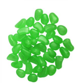 100/200 Pcs Tuin Gloeiende Pebble Aquarium Water Tank Lichtgevende Steen Tuin Loopbruggen Gazon Path Patio Yard Decor Lichtgevende pebbles groen 100stk