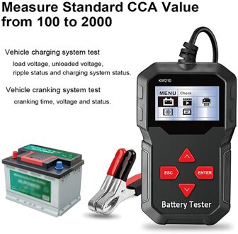 100 2000CCA Zwengelen Auto Batterij Tester KW210 Automatische 12V Auto Batterij Tester Auto Battery Analyzer