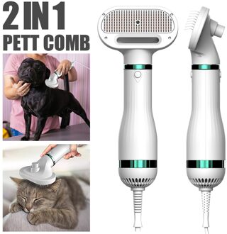100-240V 2-In-1 Draagbare Hond Hond Föhn En Kam Borstel Pet Grooming kat Haar Kam Hond Bont Blower Laag Geluidsniveau UK