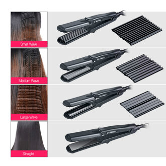 100-240V CkeyiN Hair Flat Iron Gegolfd Krultang Crimper Stijltang Temperatuurregeling Keramische Krultang Haar