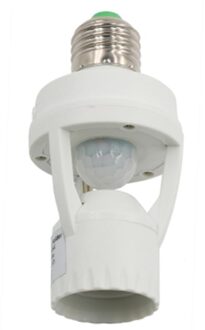 100-240V Socket E27 Converter Met Pir Motion Sensor Ampul Led E27 Lampvoet Intelligente Gloeilamp Schakelaar