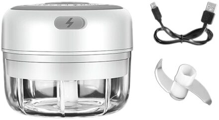100/250Ml Mini Usb Draadloze Elektrische Knoflook Stamper Druk Mincer Groente Chili Vleesmolen Voedsel Chopper Keuken Gereedschap grijs s