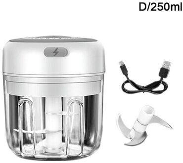 100/250Ml Mini Usb Draadloze Elektrische Knoflook Stamper Vleesmolen Chili Groente Druk Chopper Mincer Gereedschap Keuken Vlees u5E7