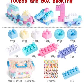 100-300 Pcs Classic Gratis Geassembleerde Bouwsteen Met Speelgoed Opslag Met Doos Speelgoed Voor Kinderen diep blauw