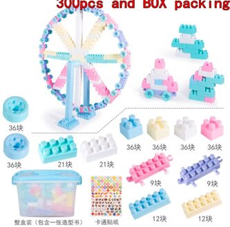 100-300 Pcs Classic Gratis Geassembleerde Bouwsteen Met Speelgoed Opslag Met Doos Speelgoed Voor Kinderen leger groen