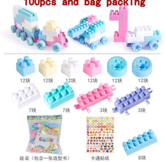 100-300 Pcs Classic Gratis Geassembleerde Bouwsteen Met Speelgoed Opslag Met Doos Speelgoed Voor Kinderen licht groen