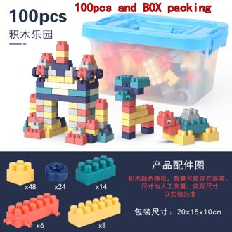 100-300 Pcs Classic Gratis Geassembleerde Bouwsteen Met Speelgoed Opslag Met Doos Speelgoed Voor Kinderen pruim
