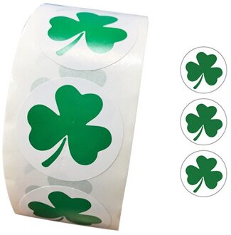 100-500 Stuks St. Patrick 'S Day Klaver Stickers Shamrock Seal Labels Stickers Lijm Label Voor Decor En briefpapier Sticker 500stk
