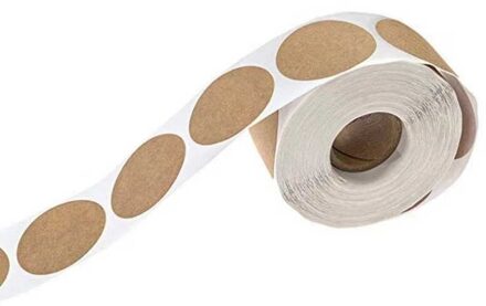 100/500Pcs Kraftpapier Stickers Ronde Lege Etiketten Voor Handgemaakte Tag Papieren Diy Envelop Afdichting Stickers Briefpapier