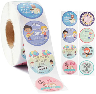 100-500pcs Pattern Religious Stickers Labels Christian Bible Verse Sticker Scrapbooking For Kids School Stationery Sticker
