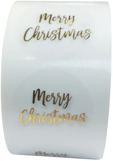 100-500pcs Round Clear Merry Christmas Stickers Thank You Card Box Package Label Sealing Stickers Wedding Decor Stationery