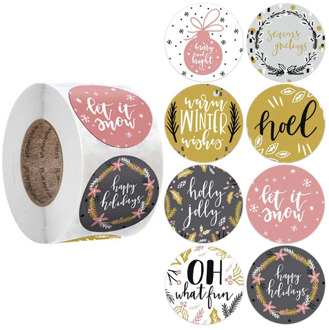 100-500pcs Thank You Stickers Merry Christmas Stickers Gift Sealing Label Stationery Holiday Birthday Party Gift Decoration Bluk