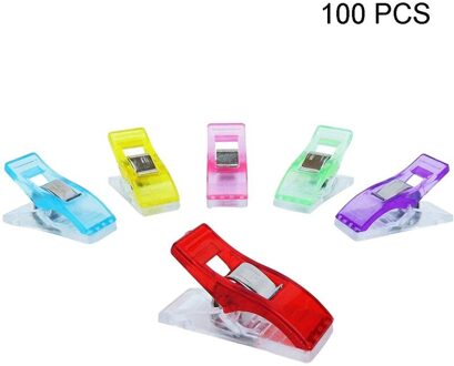 100/50Pcs Poly-Carbonaat Clips Multi-Gekleurde Clips Veelkleurige Naaien Clips Voor Quilten En Ambachten 100stk veelkleurig