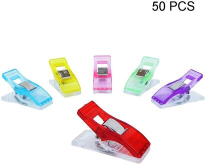 100/50Pcs Poly-Carbonaat Clips Multi-Gekleurde Clips Veelkleurige Naaien Clips Voor Quilten En Ambachten 50stk veelkleurig