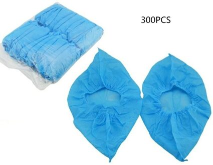 100-600 Stuks Plastic Wegwerp Schoenen Covers Met Elastische Band Ademend Stofdicht Verdikte Anti-Slip Anti-Statische Schoen Covers 300 stk