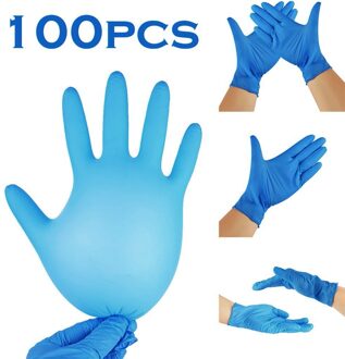 100/800Pc Nitril Wegwerp Handschoenen Duurzaam Latex Handschoenen Voor Huishoudelijke Keuken Laboratorium Schoonmaak Handschoenen Guantes Desechables C 100stk / XL