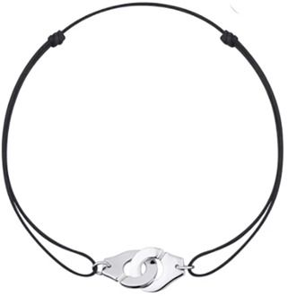 100% 925 Sterling Silver Cords Handcuff Necklace Les Menottes Pendant Necklace With Adjustable Rope For Men Women Bijoux Collier