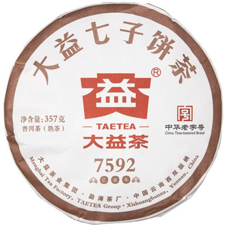 100% Authentic 2019 Year TAETEA Pu'er 7592 Puerh Shu Cake Ripe Puer Tea 357g 1901 Batch