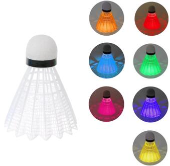 100% Brand En 4 Stuks Gekleurde Plastic Led Lichtgevende Badminton Dark Night Glow Verlichting Shuttle