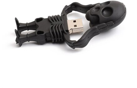 100% Capaciteit Usb Flash Drive Zwarte Kleine Schedel Usb Super Micro Pen Drive 1/4/8/16/32/64Gb Waterdichte Usb Memory Stick zwart 32GB