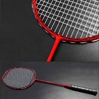 100% Carbon 5U Badminton Rackets Goede Elasticiteit Fiber Ultralichte Badminton Racket Professionele Wedstrijd Training Sport Met Zak rood