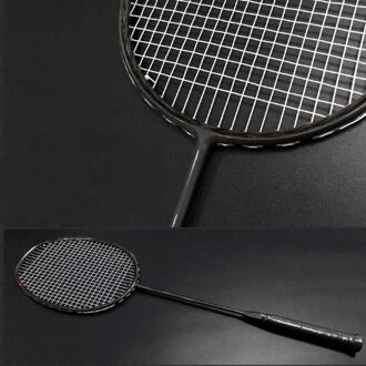100% Carbon 5U Badminton Rackets Goede Elasticiteit Fiber Ultralichte Badminton Racket Professionele Wedstrijd Training Sport Met Zak zwart