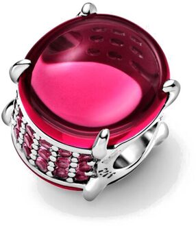 100% Echt 925 Sterling Zilver Roze Glazuur Sap Hart Zonsondergang Clip Bedels Kralen Fit 3Mm Armband Voor Vrouwen Hanger sieraden Maken B884