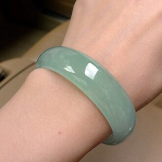 100% Echte Groene Jade Armbanden Natuurlijke Handgemaakte Armbanden Drijvende Bloem Emerald Dames Armband Jade Armbanden Dame Partygift 54-56MM