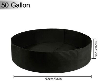 100 Gallon Ronde Garden Grow Bag Tuin Jardin Jardim Jardinage Verhoogde Plant Bed Tuin Bloem Planter Verhoogde Groente Doos zwart 92x30cm
