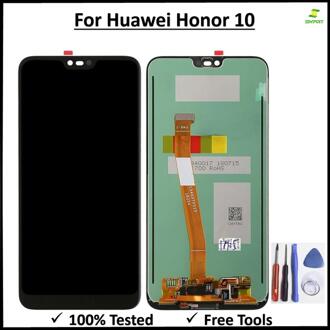100% Getest 5.84 ''Voor Huawei Honor 10 Lcd-scherm + Touch Screen Digitizer Vergadering Vervanging COL-L29 Honor 10 Blackwith fingerprin