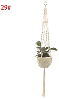 100% Handgemaakte Macrame Plant Hanger Bloempot Manden Opknoping Netto Katoen Voor Thuis Wanddecoratie Verticale Tuin Gereedschap nee.29
