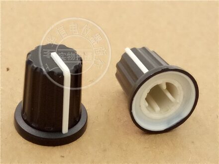 100% HJ-155 half as potentiometer switch cap plastic knop cap zwart cap 0 graden 90 graden 180 graden 270 graden 180 mate