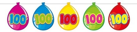 100 Jaar verjaardag leeftijd versiering ballon slingers van 10 meter