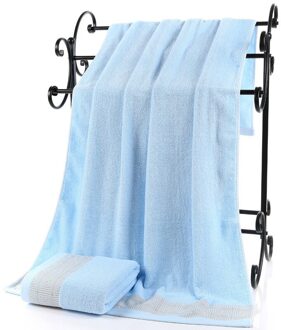100% Katoen Absorberende Badhanddoek Zachte Volwassenen Vrouwen Quick Dry Magic Baden Handdoek Wrap Badstof Douche Gezicht Handdoeken Voor Badkamer lucht blauw / 70x140cm